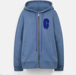 Coach patch zipper hoodie